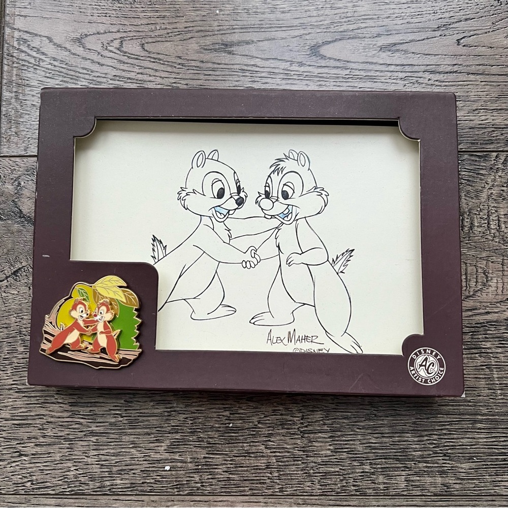 ❌SOLD❌Chip and Dale Sketch in Brown Frame